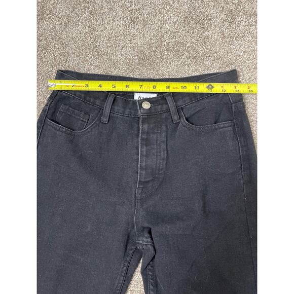 Princess Polly Women's Raw Hem Distress High Waist Punk Western Jeans Black 6 - Picture 11 of 12